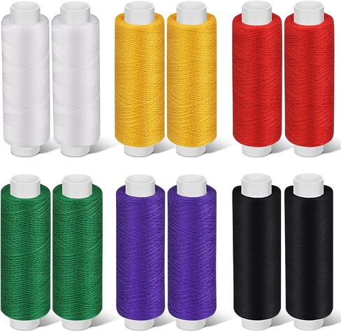 Bupete 2 Rolls White Thread for Sewing, 200 Yards Each Roll Sewing Thread, Polyester Threads for Sewing Machine Embroidery Hand Stitching in Saudi Arabia