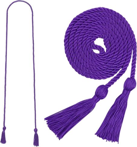 Graduation Honor Cord 68" Grad Braided Honor Cords with Tassel Honor Rope Grad Cords for Graduation Students Bachelor Master Doctoral Gown Grad Decor (Purple) in Saudi Arabia