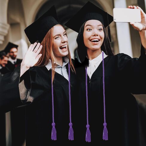 Graduation Honor Cord 68" Grad Braided Honor Cords with Tassel Honor Rope Grad Cords for Graduation Students Bachelor Master Doctoral Gown Grad Decor (Purple) in Saudi Arabia