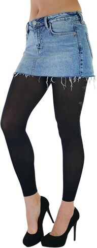 ToBeInStyle Women’s Sheer Inspired Floral Lace Footless Tights Nylon Hosiery Black in Saudi Arabia