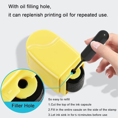 ختم سرقة الهوية من WAFJAMF Roller Stamp مثالي لحماية الخصوصية (أحمر) in Kuwait