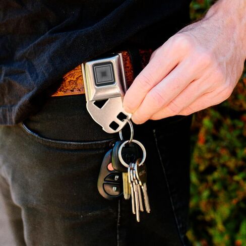 Buckle-Down Keyholder - Ram, Chrome, One size in Kuwait