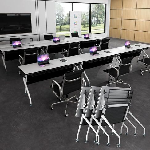 طاولات مؤتمرات موبايل قابلة للطي قابلة للطي ، طاولات مجلس الإدارة الدورات الدراسية المتداول مع عجلات ، طاولة اجتماعات مستطيل كبيرة لـ 8-10 أشخاص ، طاولة تدريب على العمل المعياري للمكتب in Kuwait