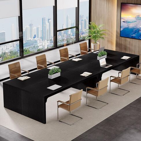 Tribesigns 6.5FT Conference Table, Large Rectangle Conference Room Table, Long Meeting Seminar Table Business Tables for 6-8 People (One Table) in Kuwait
