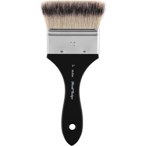 Creative Mark Mimik Synthetic Badger Mottler Brushes - Animal-Friendly Mottlers for Oil, Acrylics, Watercolor, Large Surfaces, & More! - Size 3"