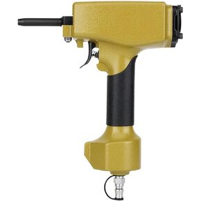 Oil-Free Pneumatic Staple Gun Heavy-Duty Stapler Portable Woodworking Pneumatic Nail Remover Professional Non-Slip Handle Wood Air Nail Puller Kit Hand Tool 1/4in Air Inlet