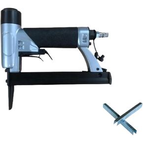 Oil-Free Pneumatic Staple Gun Heavy-Duty Stapler 7116 Long Mouth Pneumatic Stapler Framing Puncher Staple Gun for Sofa Furniture Decoration