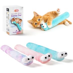 Cat Toys Pillows,3 Pack, Catnip Inside,Soft and Durable Kick Sticks with Crinkle Sound, Interactive Indoor Kitten Play and Exercise Toy 12.5 Inches