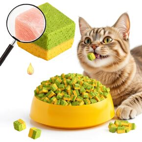 لعبة Cat Toy Treats تجميد تجميد 2 في 1 60 جرام من زيت السمك قطط الدجاج مضغ العشب الحبيبات القطنية القطنية لإزالة كرة الشعر كيتي لدغة لتنظيف الأسنان قطن الأسنان الداخلية (2.12 أوقية)