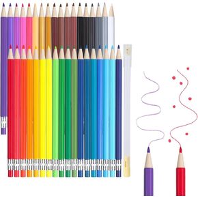 Mechanical Colored Pencils 2.6mm 36-Pack, Premium Assorted Colored Pencils with a Sharpener, Erasable Aesthetic Drafting Tools Ideal for Writing, Drawing, Bulk Office and School Supplies