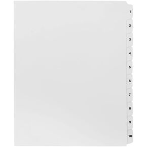 Exhibitindexes® 1-10 Side Tab Dividers