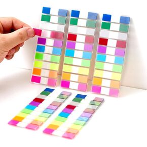 Sticky Tabs Notes Page Marker - 1000Pcs Transparent Pop Up Writable Colored Book Index Tab Repositionable File Flags Label Self Adhesive Divider Sticker for Notebook Office School Teacher Planner Memo
