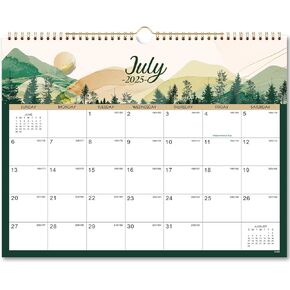 2025-2026 Wall Calendar - 18 Months Wall Calendar 2025-2026 from Jul.2025 - Dec.2026, 14.8" x 11.6", Twin-Wire Binding, Blank Block, Julian Dates, Hanging Loop, Holiday Reminder, Thick Paper