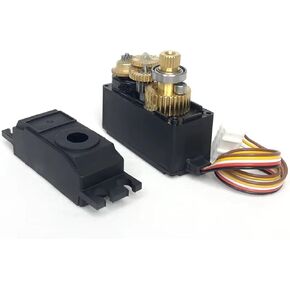 RC Spare Part Compatible with Wltoys 12428 12423 12427 1/12 Remote Control Car Upgrade Parts Replacement Accessories 5 Wire Metal Gear Servo