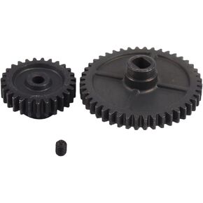 RC Car Parts Compatible with Wltoys 144001 144002 144010 124016 124017 124018 124019 RC Car Parts Steel 44T Reduction Gear and 27T Motor Gear