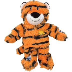 لعبة Kong Wild Cnots Tiger Dog - الحبال المعقدة المتينة في الداخل ، حشوة الحد الأدنى من الفوضى - لعبة مضغ ناعمة وقوية للكلاب (متوسطة/كبيرة)