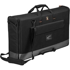 SLINGER Foldable Padded Nylon Tote Carrying Case - LCD Transport Case for Displays, Computers, Monitors & TVs Between 27" - 32" - Water Resistant - Shoulder Strap & Handle Options