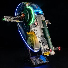 BRIKSMAX 2.0 Light Kit for Lego Jango Fett's Firespray-Class Starship -Innovative Led Lighting Compatible with Lego Star Wars 75409 - Not Included Lego Set