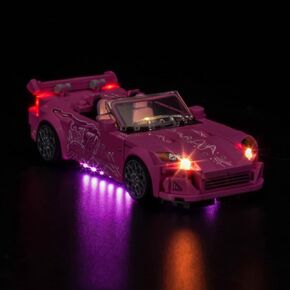 Light kit Compatible with Lego 77241 2 Fast 2 Furious Honda S2000 - No Model Only Light, LED Lighting Accessories Compatible with Lego Honda S2000 Speed Champions