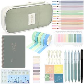 Bible Study Supplies, Bible Journaling Kit Bible Study for Women, Christian Gifts for Women, Bible Study Tools Kit with Bible Highlighters and Pens Case, Bible Annotation Kit Accessories Set (Pink)