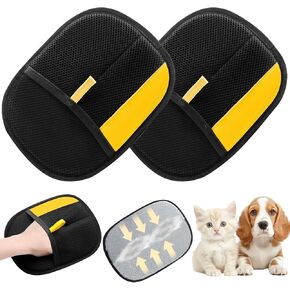 Pet Hair Removal Gloves,Electrostatic Gloves Pet Hair, Efficient Grooming Glove for Cats Dogs, Reusable Pet Hair Removal Tool for Couch, Furniture, Carpet, Curtain (2PCS)