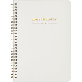 Church Notes Journal - Sermon Notes Notebook - Coated Paper Hardcover Guided Journal to Write Speech Title, Key Points, Bible Verses and Notes - Sermon Journal Gift for Women and Men