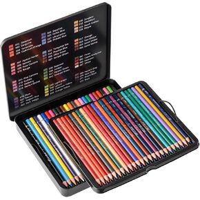 48 Premium Colored Pencils for Adult Coloring,Artist Soft Series Lead Cores with Vibrant Colors,Professional Oil Based Colored Pencils,Coloring Pencils for Adults and Kids, Metal Box Packing