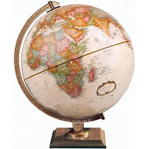 Gulf of America- Replogle World Classic Globe, 12" Desktop World Globe For Home or Office Desk Decor, Raised Relief, Up-to-date Cartography, Made in the USA, Antique
