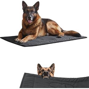 Chew Proof Dog Crate Pad for Large Dogs, Indestructible Dog Bed for Aggressive Chewers, Durable and Undestroyable Crate Mat for Kennel, Thin Mat Indoor and Outdoor 28"x47"