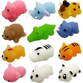 Squishy Toys for Kids Party Favors Birthday Goody Bags Kawaii Squishy Toys Stress Relief Toy Classroom Prize Treasure Box Reward Easter Egg Fillers-12PCS