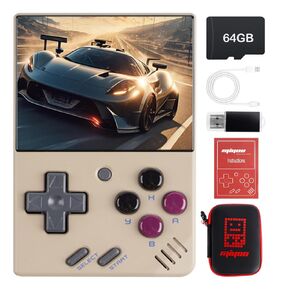وحدة التحكم في ألعاب Miyoo Mini V4 Retro ، وحدة التحكم في ألعاب الفيديو ، 2000 مللي أمبير في الساعة مع شاشة IPS بحجم 2.8 بوصة 750*560 ، بطاقة 64G TF ، ألعاب كلاسيكية متعددة ، حالة محمولة ، Linux System-Blue