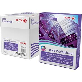Xerox® Bold Professional Premium Quality Inkjet Or Laser Paper, Letter Size (8 1/2" x 11"), Ream Of 500 sheets, Case of