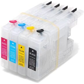 Refill Ink Cartridges Compatible with Selected Printers DCP-J525W DCP-J725DW DCP-J925DW MFC-J430W MFC-J5910DW MFC-J625DW MFC-J6510 LC1220 LC1240 LC1280