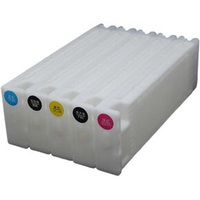 5 Color 700ML Refill Ink Cartridge with Chip and Ink Bag Compatible with Select Large Format Printers