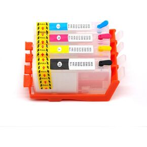 Refill Ink Cartridges with Chip Compatible with Photosmart B111 Series 5510 5514 5515 5520 5521 and More HP178 HP364 HP564(364-4Color)