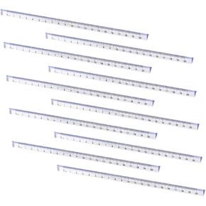 Angoily Pcs PVC Ruler Drawing Scale Ruler Measuring Tool for Boys and Girls Students Accurate Measurement