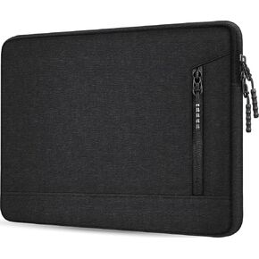 Laptop Case 15.6 inch, Water Resistant Portable Monitor Computer Bag with Pockets Traveling Shockproof Protective Laptop Sleeve Compatible with HP, Dell, Lenovo, Acer, Asus, MacBook Pro, Black
