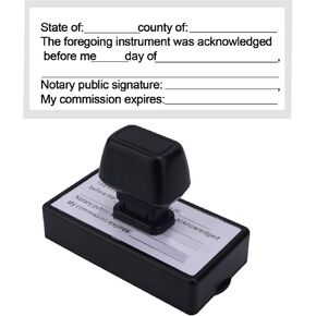 Notary Stamps Self Inking, 3.35x1.38in Notary Acknowledgement Stamp Notary Seals for Notary Public Supplies