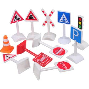 PRETYZOOM 1 Set Mini Traffic Signs Realistic Educational Lights for Sand Table Models Creative Play and Themed Party Decorations