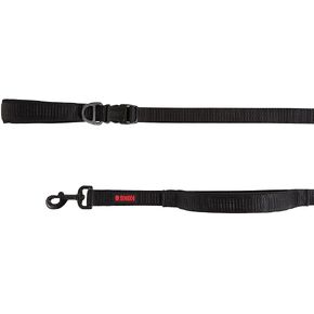 KONG Comfort Ultra Durable Traffic Padded Handle Hands Free Quick Control Leash 6' (Black)