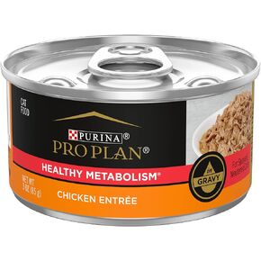 Purina Pro Plan High Protein Gravy Wet Cat Food, SPECIALIZED Healthy Metabolism Formula Chicken Entree - (Pack of 24) 3 oz. Pull-Top Cans