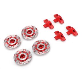 Wheel Brake Disc Parts Fit for TRAXXAS Unlimited Desert Racer UDR 1/7 RC Car (Red)