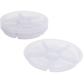 Kaplan Early Learning Clear Loose Parts Plastic Trays for Toddlers - Montessori Trays for Sorting, Counting, and Storage - Set of 4