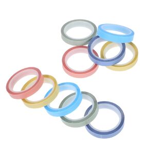 10 Rolls Post- Tape Memo Sticker Highlighter Tape Page Tabs Sticky for Books Label Stickers File Tabs Self Adhesive Tape for School Page Markers Sticky Tabs Highlighter Tabs BOPP