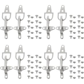4 Sets Coat Buckle, Toggle Buckles Locking Fasteners for Coats, Cardigans, Sweaters, Shawls, Silver Zinc Alloy Buttons, Metal Closure Clips for Diy Clothing Decoration