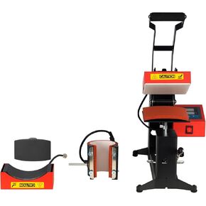 KEIKI 16x24 Inch Large Auto Digital Pneumatic Dual Platen Sublimation Heat Press Machine with Infrared Positioning, Heat Transfer Printing Machine with Slide-Out Base, for Commercial, 110V,2000W