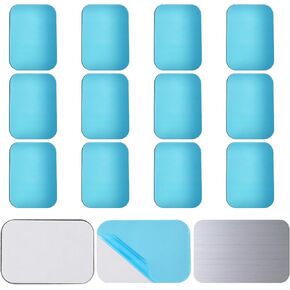 12 Pcs Magnetic Strips with Adhesive Backing, 2.56x1.77in/6.5x4.5cm Traceless Magnet Sheets with Adhesive Replacement Kitchen Cabinet Magnets for Cabinet Lights