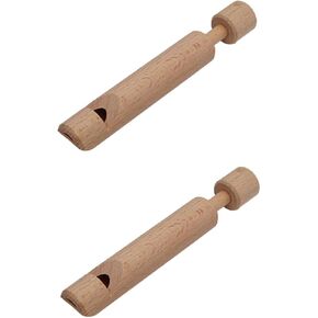 Toyvian 2pcs Children's Drawing Piccolo Children’s Toys Flute Childrens Toys Musical Instruments Wood Slide Whistle Slide Whistle for Kids Music Plaything Wooden Ornaments