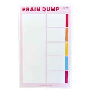 Brain Dump Notepad – Mental Clarity & Productivity Tool | To Do List Notebook, Undated Daily Planner, Thought Journal | 50 Tear-Off Pages | Simple Purposeful Living | 5.5" x 8.5" Notepad for Work, Home, and Personal Use