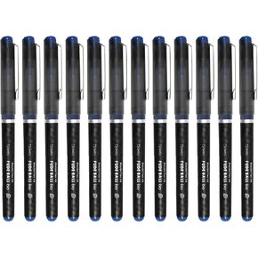 OHTO Fude Ball Bio 1.5 Rollerball Pen, Ultra-Bold 1.5mm, Water-Based Biocide Free Ink, Blue, CFR-15FBO-BL, Pack of 12